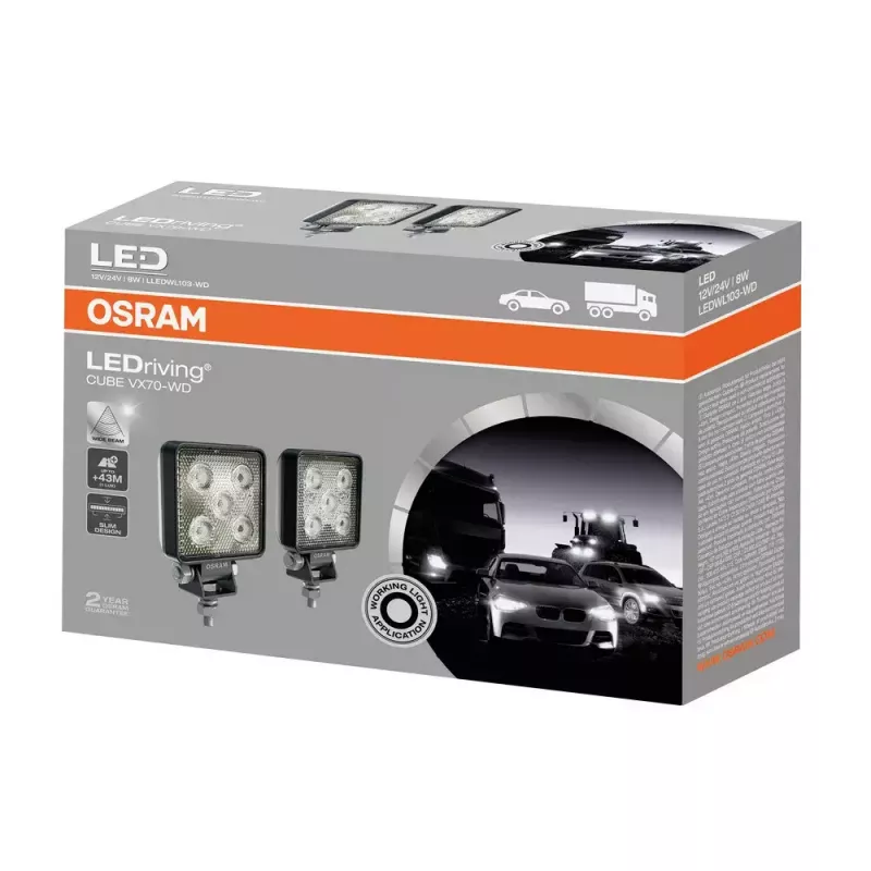 Automobilio žibintas Lampa OLEDW103WD plotis 120 mm gylis 60 mm aukštis 170 mm