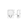 Automobilio žibintas Lampa OLEDW103WD plotis 120 mm gylis 60 mm aukštis 170 mm