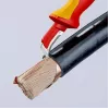 Knipex 98 55 SB raudonai geltonas peilis su fiksuota ašmenimis