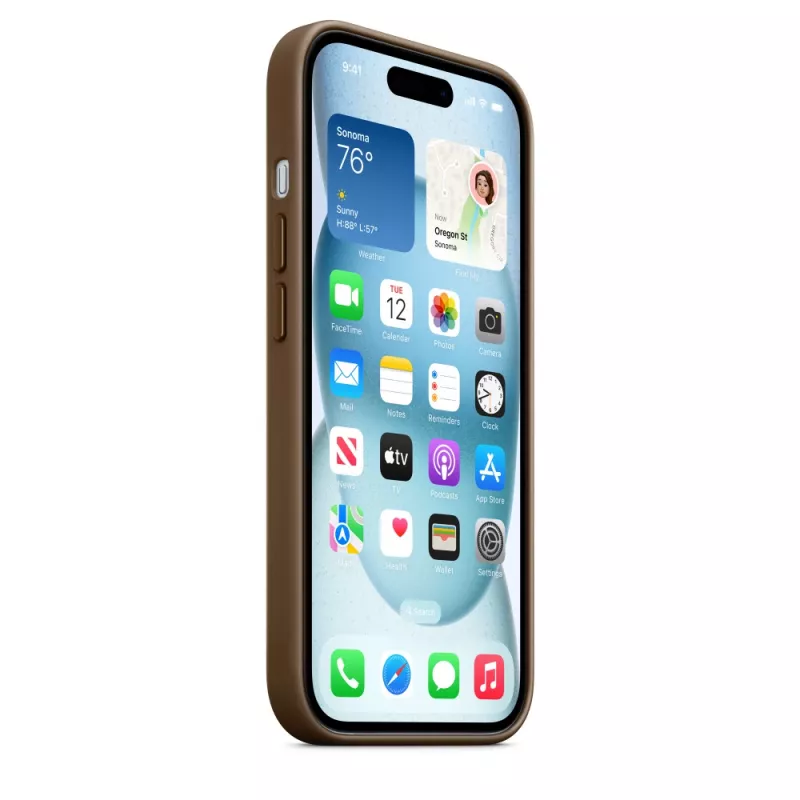 APPLE Apple FineWoven dėklas su MagSafe iPhone 15 Taupe