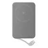 Power bank EcoFlow Rapid 5000 (Lithium-Ion 5000 mAh, PD fast charge, 30 W total, wireless, USB-C, Sidabrinė)