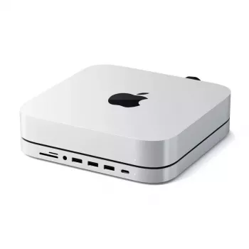 Satechi USB Type-C aliuminio stovas ir šakotuvas, skirtas Apple Mac mini (sidabrinis)