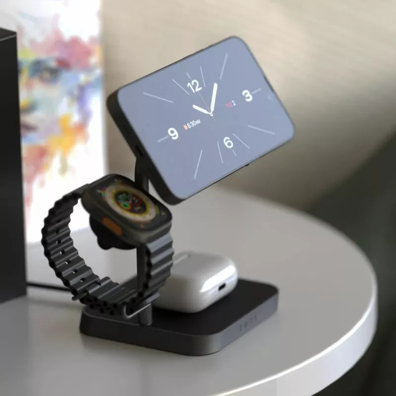 ZENS Office Charger Pro 3 juodas belaidis greito įkrovimo kroviklis patalpose AC