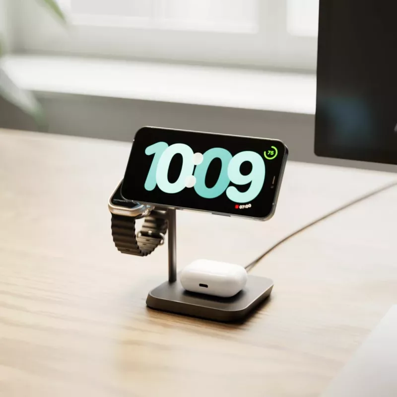 ZENS Office Charger Pro 3 juodas belaidis greito įkrovimo kroviklis patalpose AC
