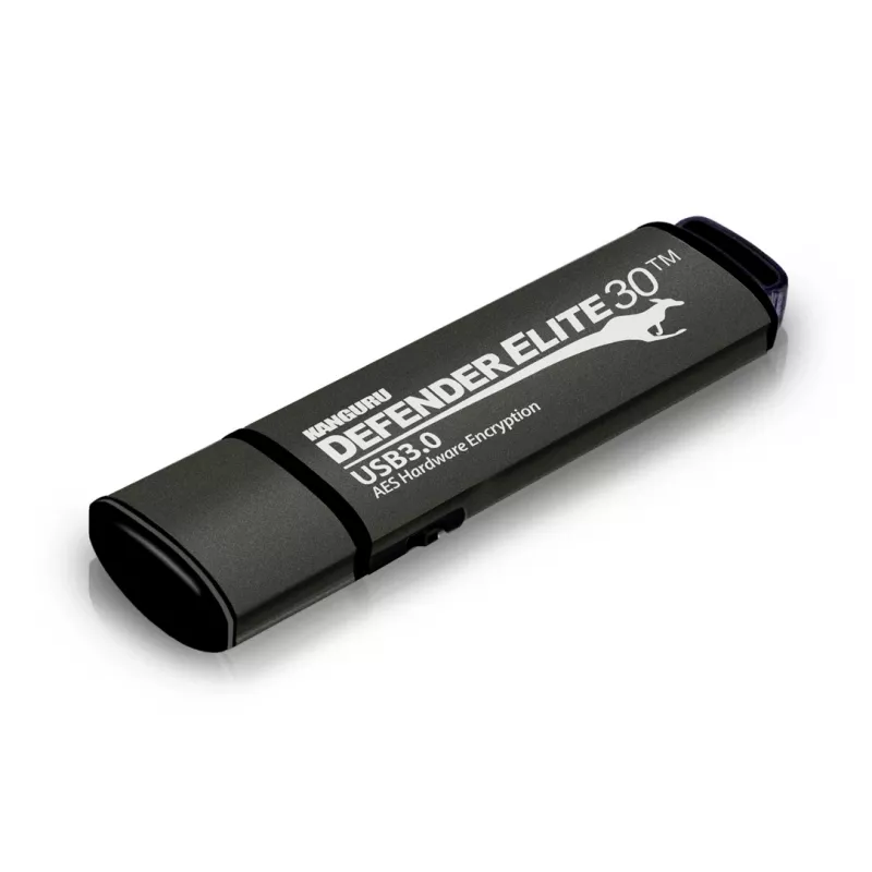 Kanguru Defender Elite30™ USB 3.0 16 GB | Saugus atmintukas | FIPS 197 sertifikuotas, 256 bitų AES aparatinė kriptografija (XTS režimas) | TAA atitinkantis