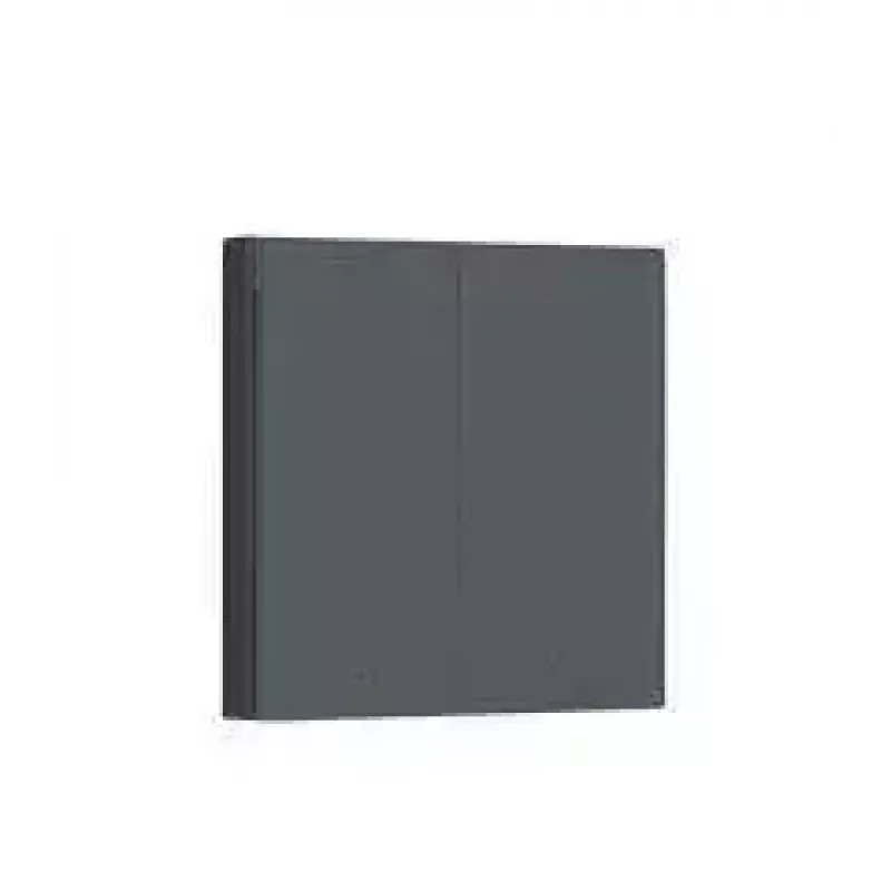 AQARA Smart Wall Switch H1 EU (Be neutralo, dvigubas klavišas) (WS-EUK02-G), pilkas - Zigbee sieninis jungiklis su dviguba rele