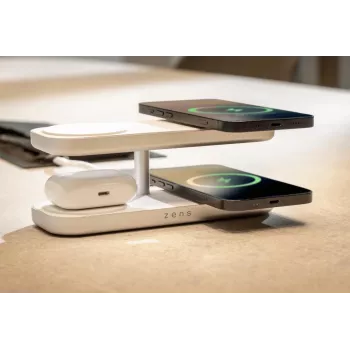 ZENS Quattro Wireless Charger Pro 4 Balta