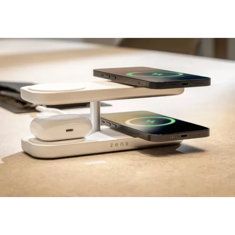 ZENS Quattro Wireless Charger Pro 4 Balta