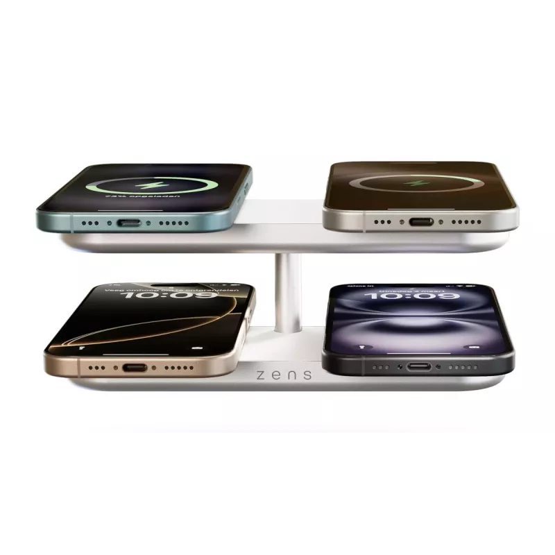 ZENS Quattro Wireless Charger Pro 4 Balta