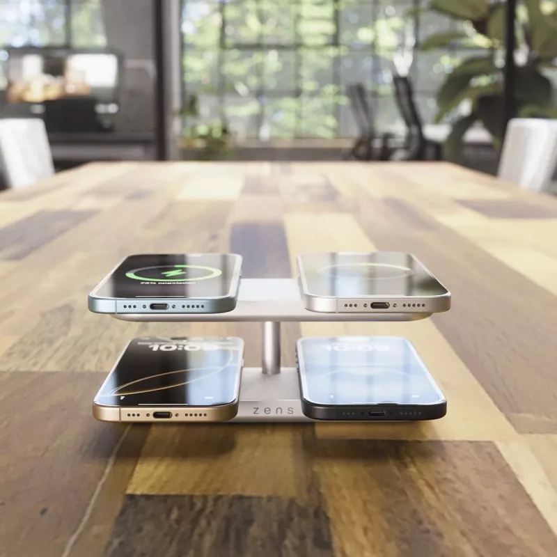 ZENS Quattro Wireless Charger Pro 4 Balta