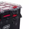 Sukraunami sandėliavimo dėžės Keter 250927 — 3 sukraunamų technopolimero organizatorių rinkinys su ratukais ir užraktu, 525×694×411 mm, juodos