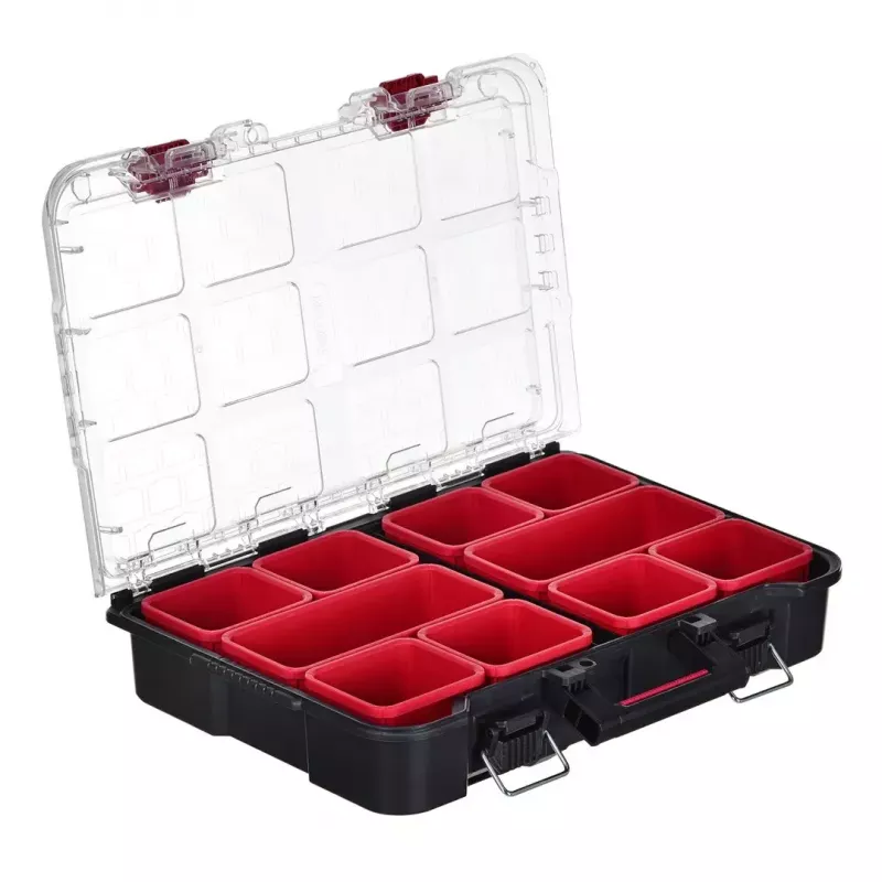 Sukraunami sandėliavimo dėžės Keter 250927 — 3 sukraunamų technopolimero organizatorių rinkinys su ratukais ir užraktu, 525×694×411 mm, juodos