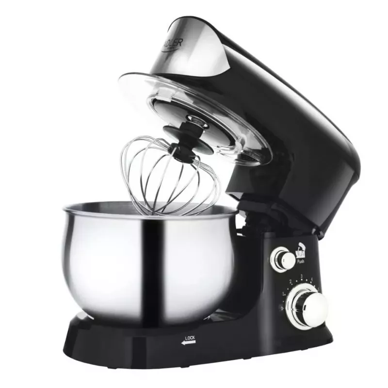 Virtuvinis kombainas Adler AD 4226b — 700 W (maks. 1200 W), 3 l nerūdijančio plieno dubuo, 6 greičiai, planetinė sukimosi sistema