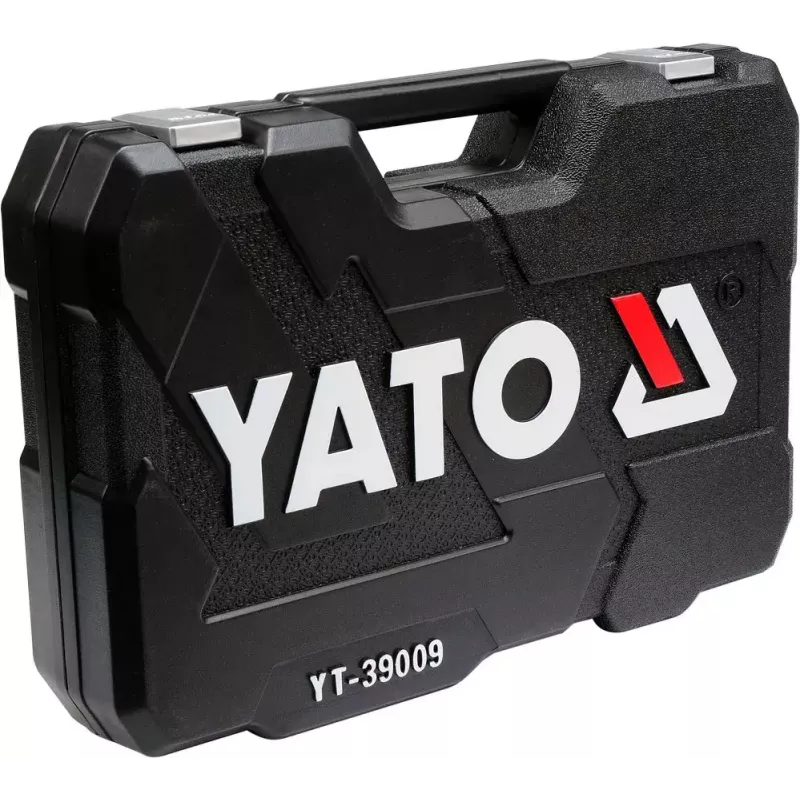 Mechanikos įrankių rinkinys Yato YT-39009 — 68 dalių komplektas, 1/4 colio pavara, juodas dėklas