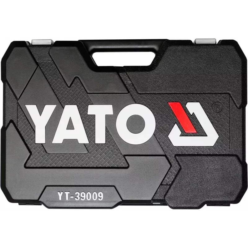 Mechanikos įrankių rinkinys Yato YT-39009 — 68 dalių komplektas, 1/4 colio pavara, juodas dėklas