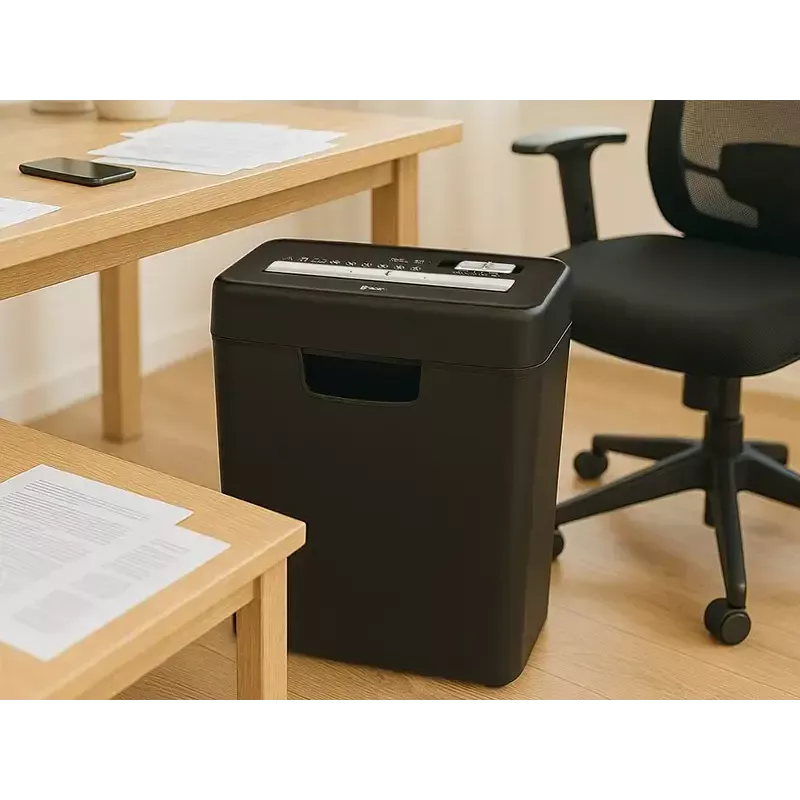 Smulkintuvas TRACER Edge10L kryžminis pjovimas, 10 lapų talpa, 6 mm pjūvis, 10 l dėžė, juodas