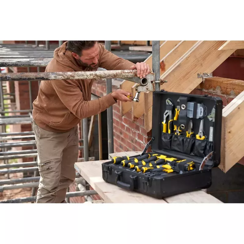 Mechaninių įrankių rinkinys Stanley STMT98109-1 142 įrankiai juoda geltona