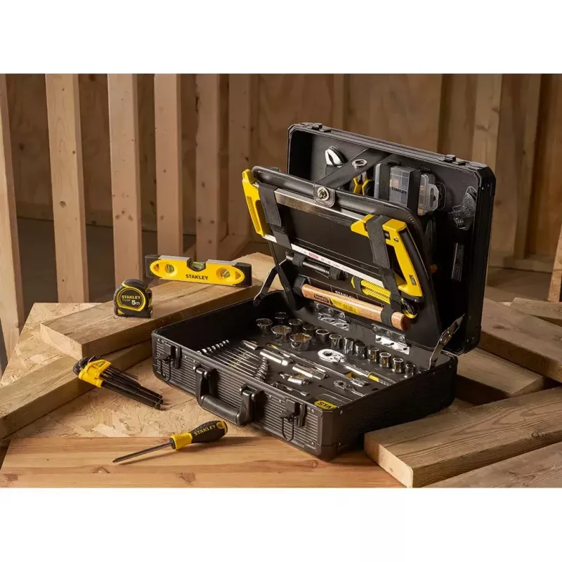 Mechaninių įrankių rinkinys Stanley STMT98109-1 142 įrankiai juoda geltona