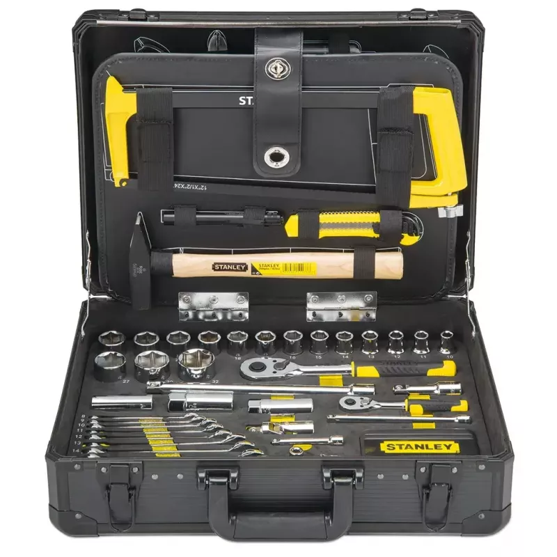 Mechaninių įrankių rinkinys Stanley STMT98109-1 142 įrankiai juoda geltona