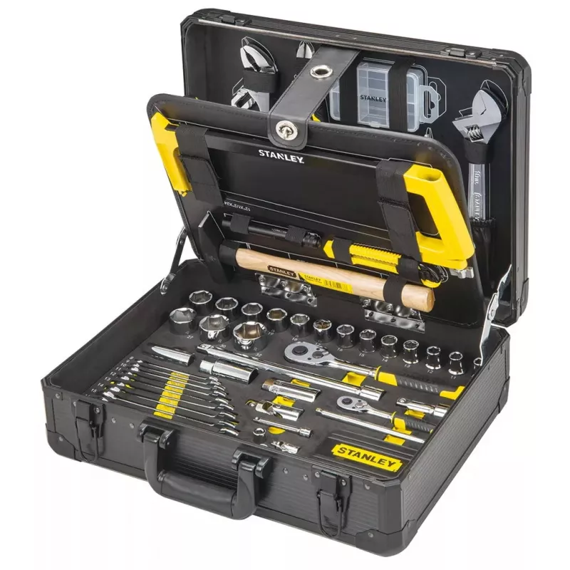 Mechaninių įrankių rinkinys Stanley STMT98109-1 142 įrankiai juoda geltona