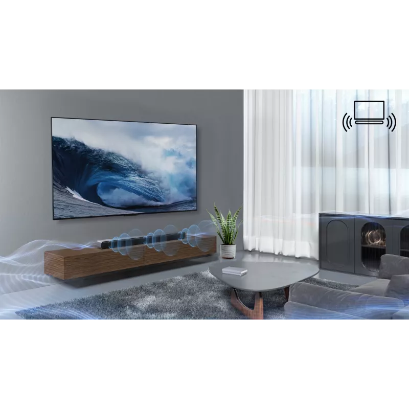 TCL S S45H 2.0 kanalų garso juosta su Dolby Atmos, DTS Virtual:X ir Bluetooth muzikos srautiniu perdavimu