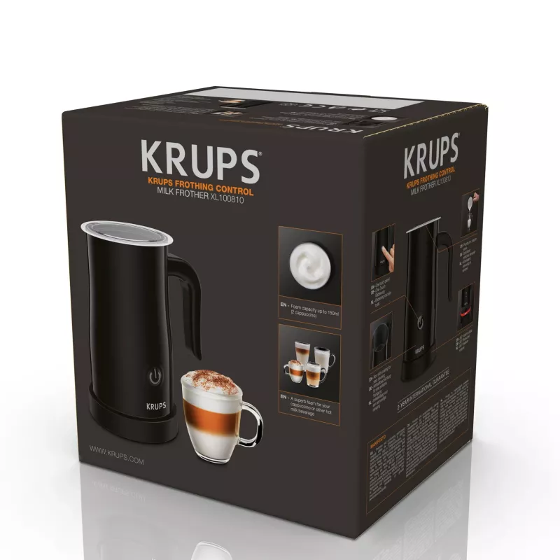 Krups XL1008 Automatinis pieno putotuvas/šildytuvas, juodas