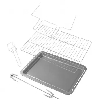 Mini krosnelė Adler AD 6030 — 30 L / 1500 W, mechaninis laikmatis, grilis su sukama ietimi, 230°C, pastatoma, juoda
