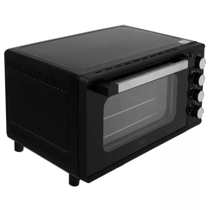 Mini krosnelė Adler AD 6030 — 30 L / 1500 W, mechaninis laikmatis, grilis su sukama ietimi, 230°C, pastatoma, juoda