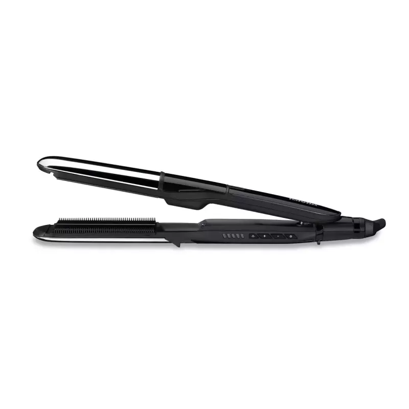 Tiesintuvas BABYLISS ST496E — garo rūko formuotojas, platūs keraminiai padai 39×100 mm, 150–230°C, 67W, 2,5 m besisukantis laidas