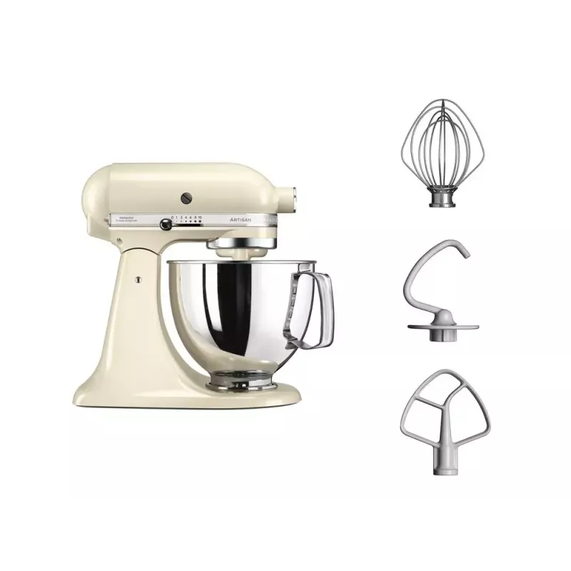 Stacionarus maišytuvas KITCHENAID 5KSM125EAC — 300 W, 4,8 l dubuo, 10 greičių, kreminės spalvos