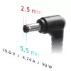 Maitinimo adapteris Akyga AK-ND-10 90W 19V 4.74A kintamosios į nuolatinę srovės nešiojamojo kompiuterio įkroviklis, 1,2 m laidas, juodas