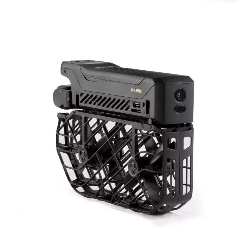 Dronas HOVERAir X1 ProMax — 4 rotoriai, 48 MP kamera, 7680×4320 vaizdo įrašas, 16,6 m/s, 1000 m atstumas, 1920 mAh, 64 GB vidinė atmintis, juodas