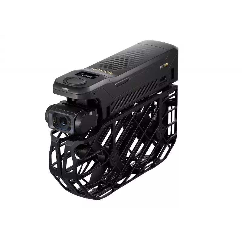 Dronas HOVERAir X1 ProMax — 4 rotoriai, 48 MP kamera, 7680×4320 vaizdo įrašas, 16,6 m/s, 1000 m atstumas, 1920 mAh, 64 GB vidinė atmintis, juodas