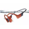 Kaulinio laidumo ausinės Shokz OpenSwim Pro — binaurinės, IP68 atsparios vandeniui, Bluetooth 5.2, iki 9 val. veikimo, ausų kabliukai, raudonos
