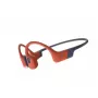 Kaulinio laidumo ausinės Shokz OpenSwim Pro — binaurinės, IP68 atsparios vandeniui, Bluetooth 5.2, iki 9 val. veikimo, ausų kabliukai, raudonos