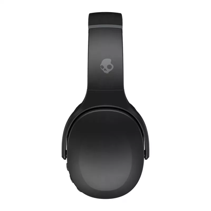 Ausinės Skullcandy Crusher Evo — belaidės ir laidinės antausinės ausinės, Bluetooth 5.0, 40 val. baterija, USB-C, 3,5 mm, sulankstomos, juodos