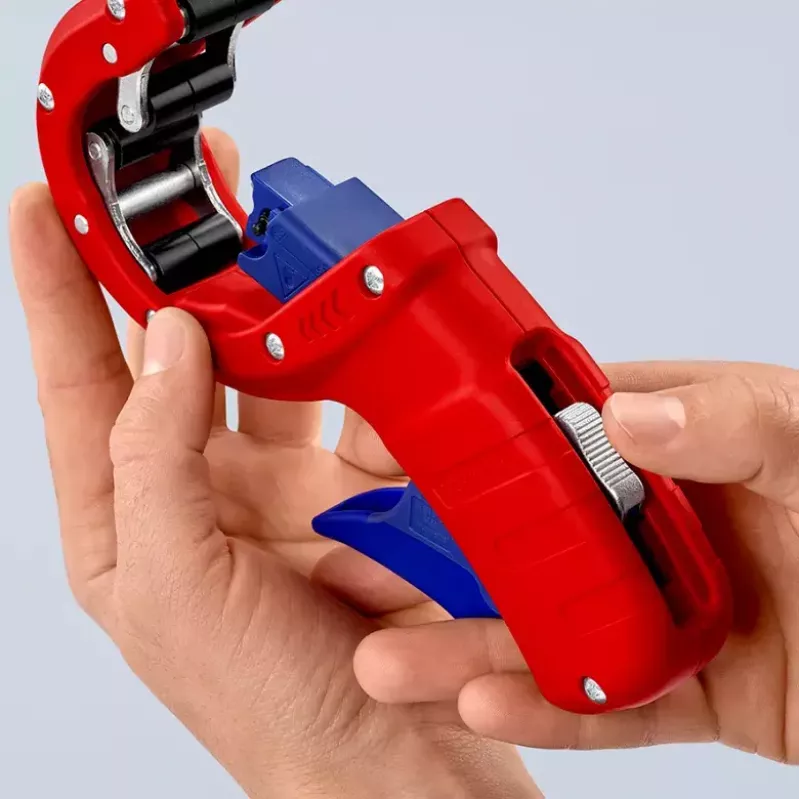 Vamzdžių pjoviklis Knipex 90 23 01 BK plieninė geležtė plastikinė rankena 165 mm
