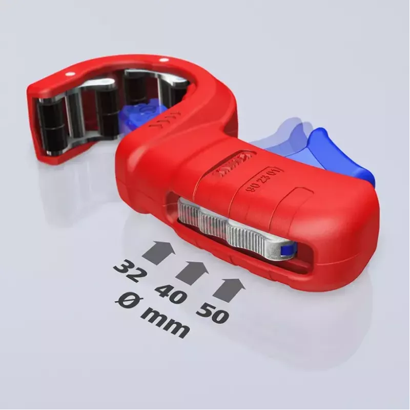 Vamzdžių pjoviklis Knipex 90 23 01 BK plieninė geležtė plastikinė rankena 165 mm