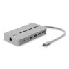 Lindy DST-Mx Duo USB-C nešiojamojo kompiuterio / MacBook mini prijungimo stotelė su dviejų ekranų (4K) palaikymu ir 100 W pralaidiniu įkrovimu