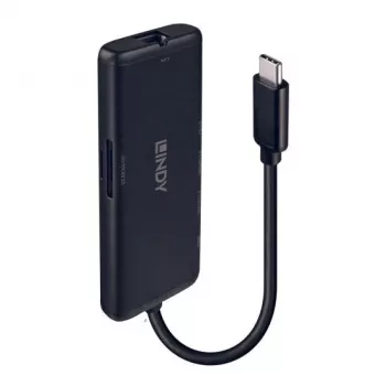 Lindy DST-Mini USB-C nešiojamojo kompiuterio mini dokinė stotelė su 4K palaikymu ir 100 W pralaidžiu įkrovimu