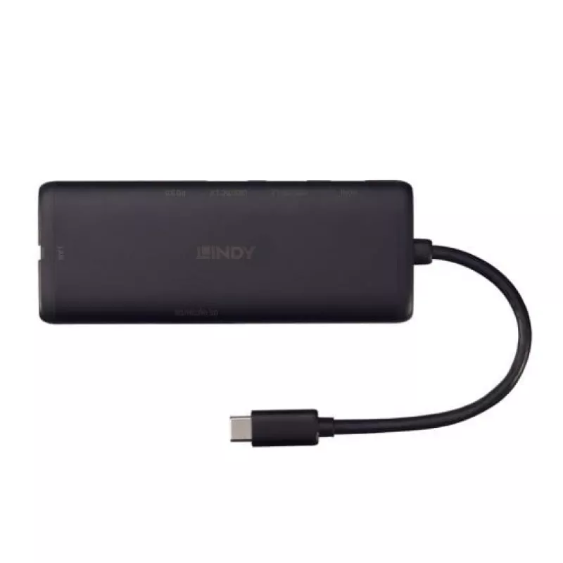 Lindy DST-Mini USB-C nešiojamojo kompiuterio mini dokinė stotelė su 4K palaikymu ir 100 W pralaidžiu įkrovimu