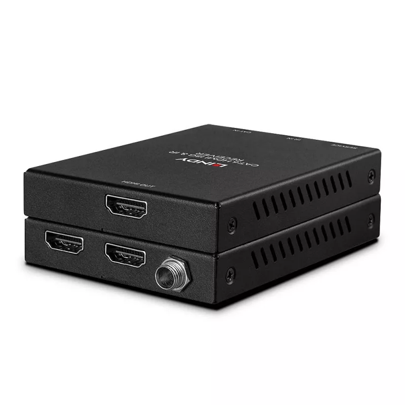 Lindy 50m Cat.6 HDMI 4K60 ir IR ilgintuvas su PoC ir Loop Out