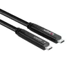 Lindy 10m USB 3.2 Gen 1 ir DP 1.4 Type C hibridinis kabelis, 10 m, USB C, USB C, USB 3.2 Gen 1 (3.1 Gen 1), juoda