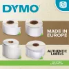 DYMO Autentiškos LabelWriter grąžinimo adreso etiketės | 25 mm x 54 mm | Lipnios | 12 rulonų po 500 lengvai nulupamų etikečių (6 000 vnt.) | Skirtos LabelWriter etikečių spausdintuvams | Pagaminta Europoje