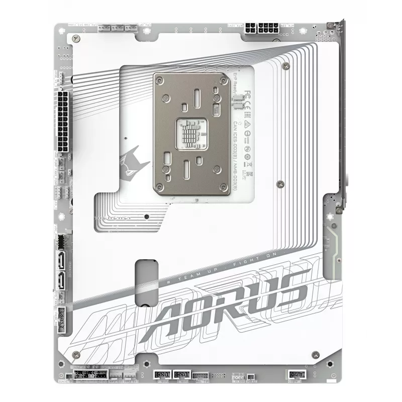 GIGABYTE B850 AORUS STEALTH ICE ATX pagrindinė plokštė, skirta AMD Socket AM5 — B850, 14+2+2 VRM, DDR5 iki 8200MHz (OC), 2×PCIe5, 2×PCIe4 M.2, Wi‑Fi 7, 5GbE