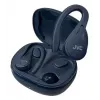 Į ausis įdedamos ausinės JVC HA-EC25TAU — True Wireless, Bluetooth 5.1, IPX5, ausies kabliukas, 6 mm tvarkyklės, 30 val. su dėklu, mėlynos