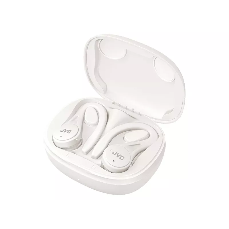 JVC Sports TWS baltos, True Wireless Stereo (TWS), 20–20000 Hz, skambučiams/muzikai, 6,8 g, ausinės, baltos