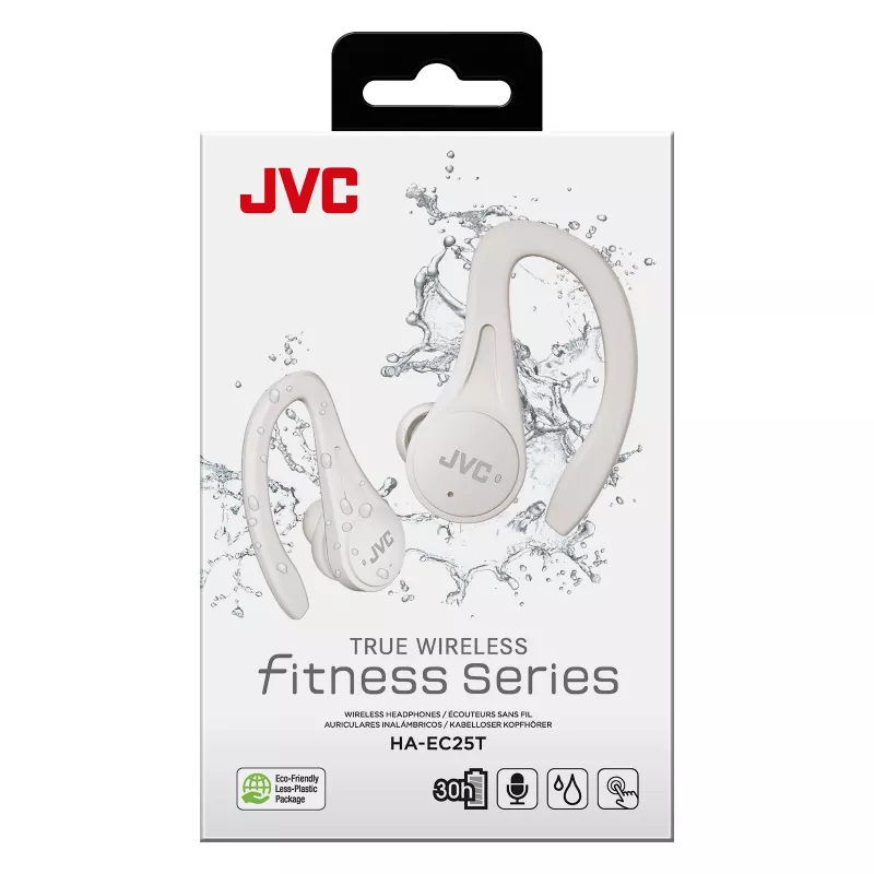 JVC Sports TWS baltos, True Wireless Stereo (TWS), 20–20000 Hz, skambučiams/muzikai, 6,8 g, ausinės, baltos