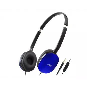 Laidinės ant galvos uždedamos ausinės JVC HA-S160M-AU, binauralinės, 3 cm tvarkyklės, 12–24000 Hz, 32 Ω, 1,2 m kabelis, mėlynos