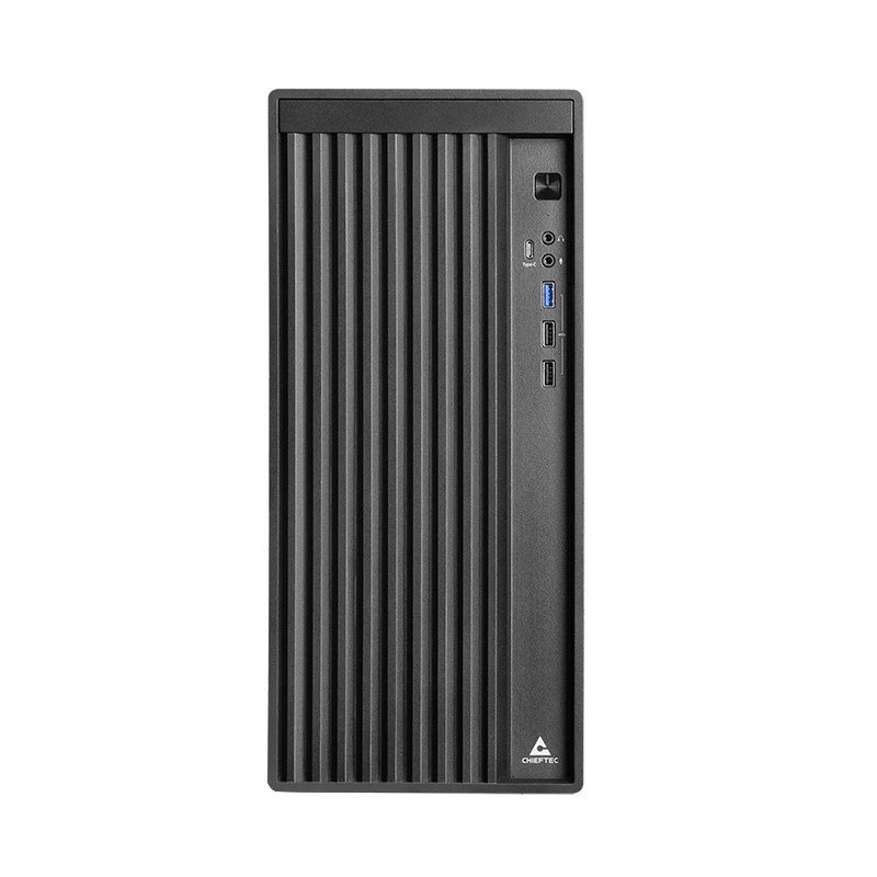 PC korpusas CHIEFTEC BS-20B-OP Midi Tower, juodas, microATX/Mini-ITX, 2x 3,5 col., maks. GPU 27 cm, 1x 5,25 col. lizdas, USB-C